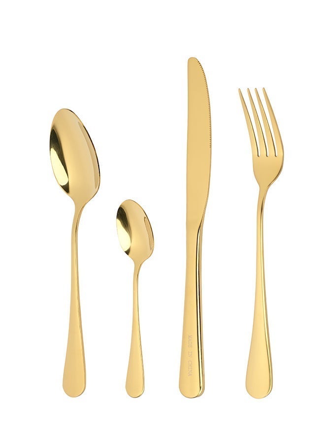 Ollieroo 24 Pieces Durable and Stylish Cutlery Set  for Comfort and Stylish Table Settings Gold - Image 5